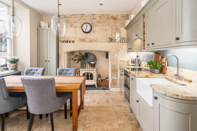 Bottom right project image for Georgian garden maisonette in Bath, property photography, commissioned by agent for sale.