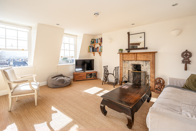 Bottom left project image for Top Floor Georgian Apartment in Bath, property photography, commissioned by agent for rental listing.